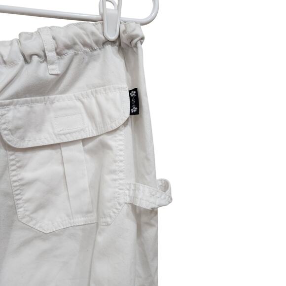 Koi Adjustable Drawstring Waist Cargo Pockets Scrub Pants White Size 2X Petite - Picture 5 of 12